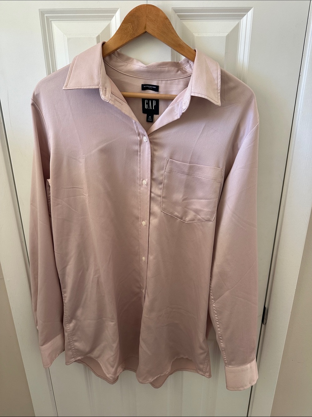 GAP Womans Pale Pink Button-Up Dress Shirt